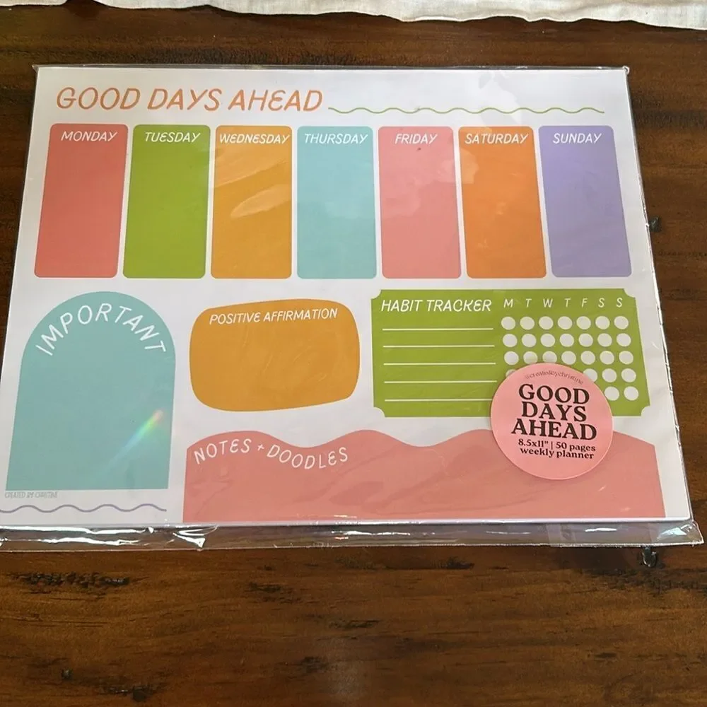 Weekly planet NeW 50 pages 8.5x11 plus 2 stickers